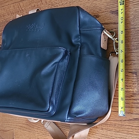 Milkmaid Black and Tan Backpack Diaper Bag - Picture 12 of 13